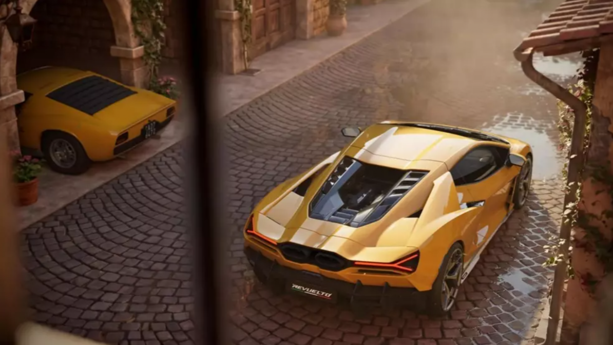 Revuelto Miura 60° Homage trang bị ống xả màu đen nhám. Ảnh: Lamborghini