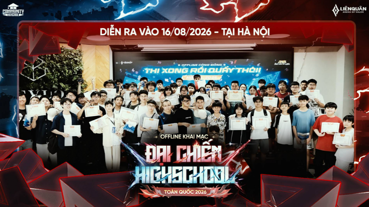 Đại chiến HighSchool Toàn quốc 2026 dành riêng cho đối tượng học sinnh THPT. Ảnh: Garena Đại chiến HighSchool Toàn quốc 2026 dành riêng cho đối tượng học sinnh THPT. Ảnh: Garena