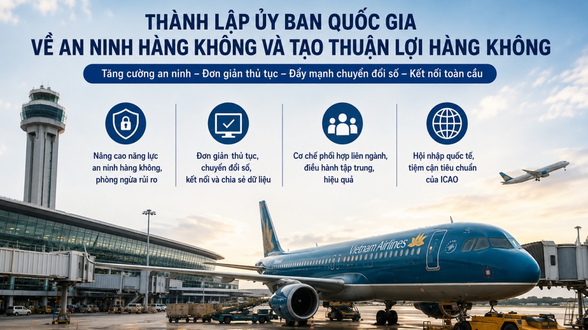 Thành lập Ủy ban Quốc gia về an ninh hàng không và tạo thuận lợi hàng không