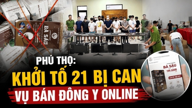 Phú Thọ: Khởi tố 21 bị can trong vụ bán sản phẩm Đông y qua mạng xã hội