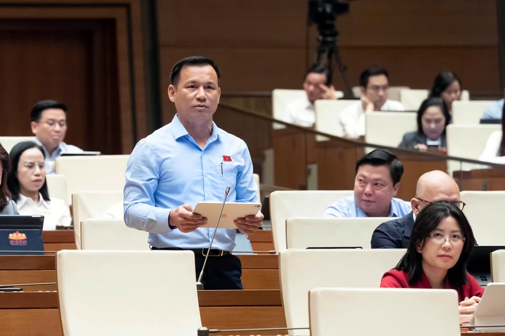 Đại biểu Trần Quang Tâm, Đoàn ĐBQH tỉnh Đắk Lắk phát biểu