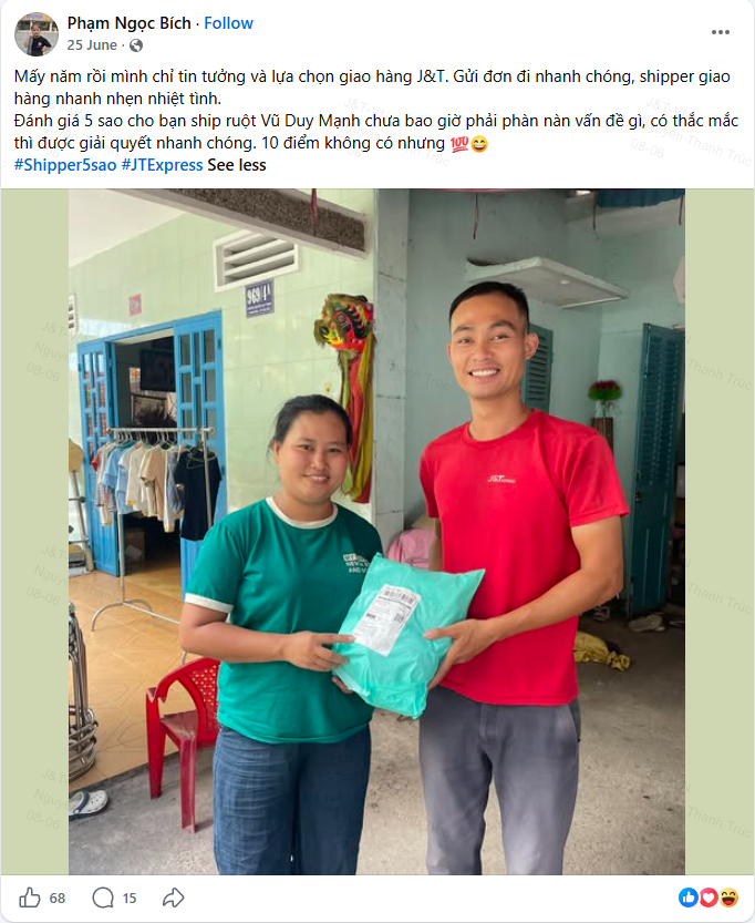 Từ nhận hàng đến gửi hàng, J&T Express mở rộng dấu ấn tại Việt Nam Từ nhận hàng đến gửi hàng, J&T Express mở rộng dấu ấn tại Việt Nam