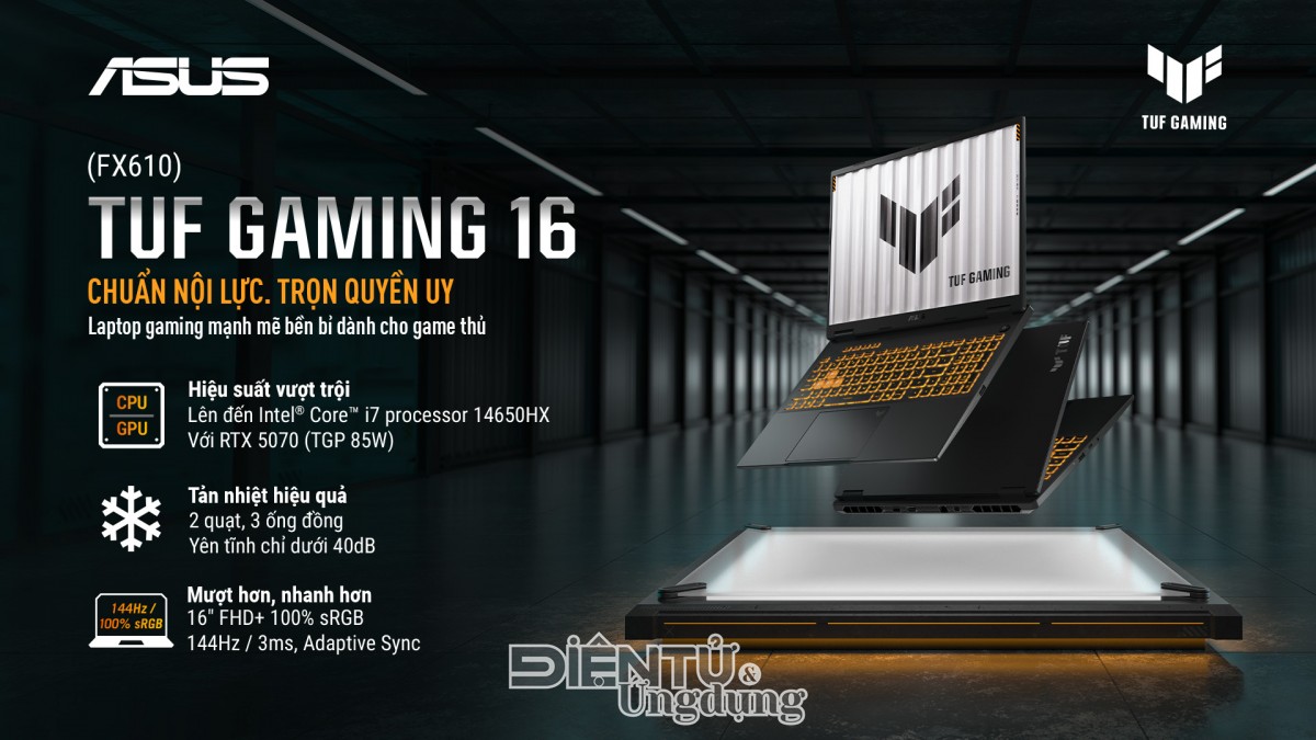 ASUS TUF Gaming 16 trang bị RTX 50 Series chính thức lên kệ ASUS TUF Gaming 16 trang bị RTX 50 Series chính thức lên kệ