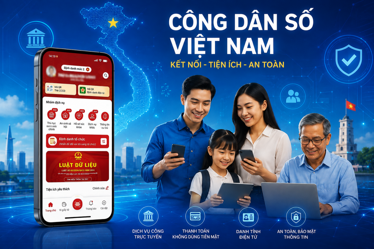 Ngày Công dân số Việt Nam 15/10 và ứng dụng định danh quốc gia VNeID. Ảnh tạo bằng AI Ngày Công dân số Việt Nam 15/10 và ứng dụng định danh quốc gia VNeID. Ảnh tạo bằng AI