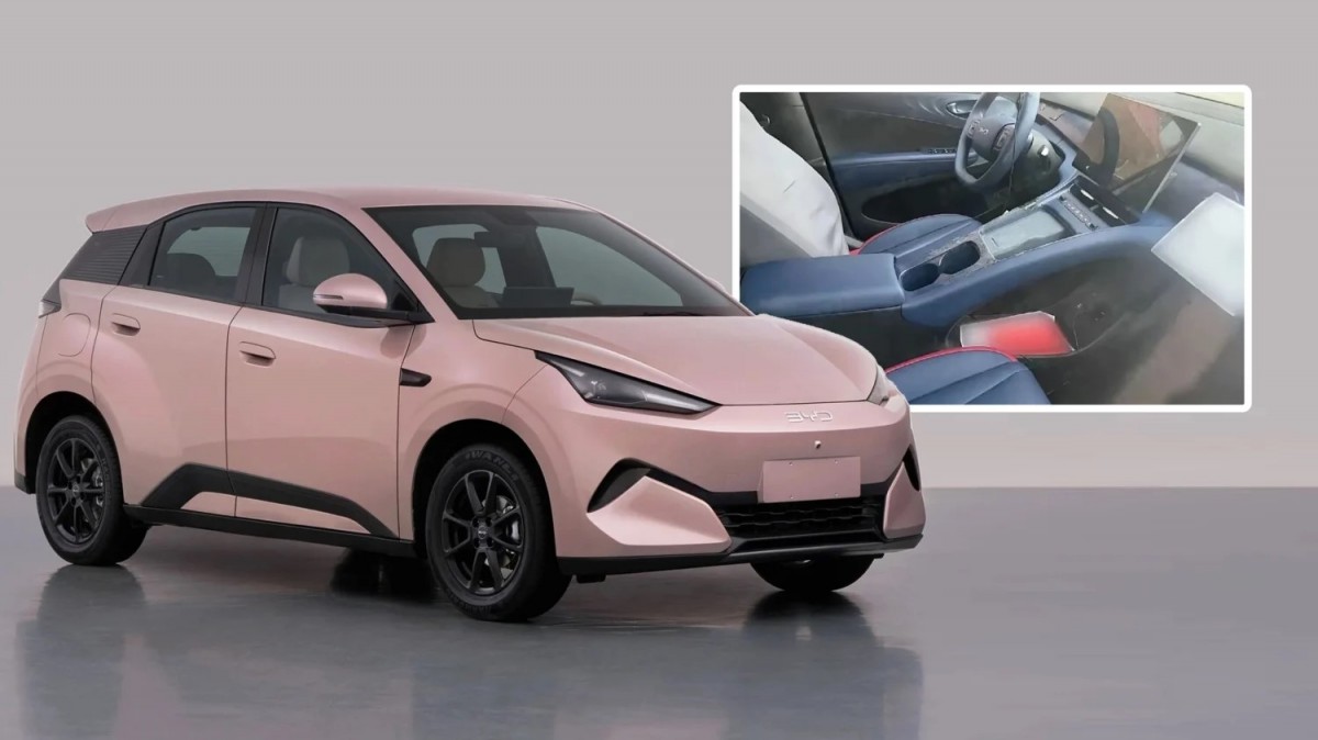 BYD Seagull bản nâng cấp lộ diện nội thất mới, bệ trung tâm hai tầng và một màn hình lớn