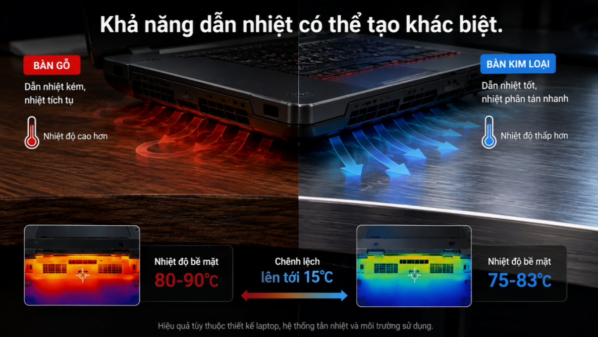 Giảm vài độ có thể giúp laptop gaming duy trì hiệu năng. Hình ảnh minh họa được tạo bởi AI.