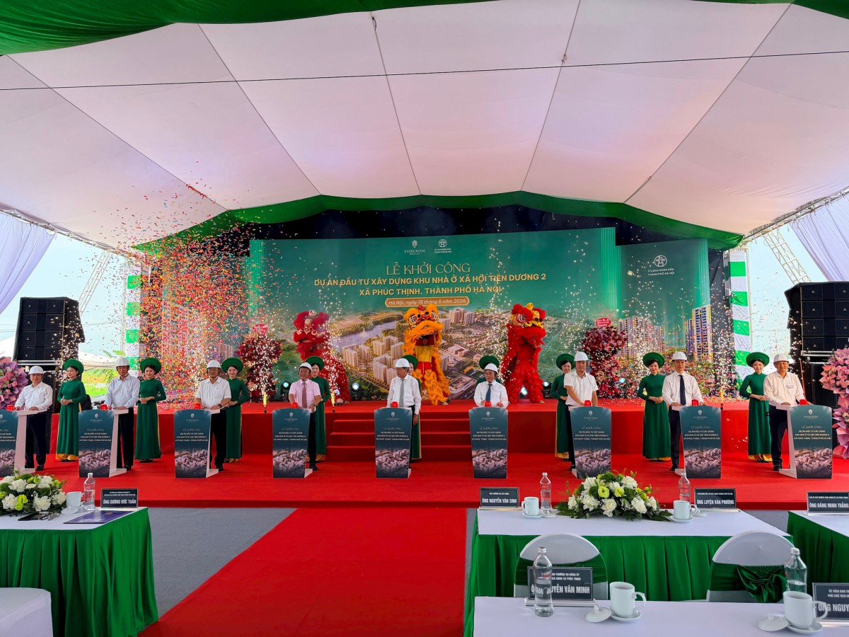 Hà Nội khởi công khu nhà ở xã hội Evergreen Premium gần 40ha, hơn 8.000 căn hộ