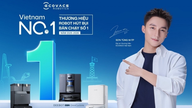 Với 34% thị phần, ECOVACS trở thành thương hiệu robot hút bụi số 1 tại Việt Nam
