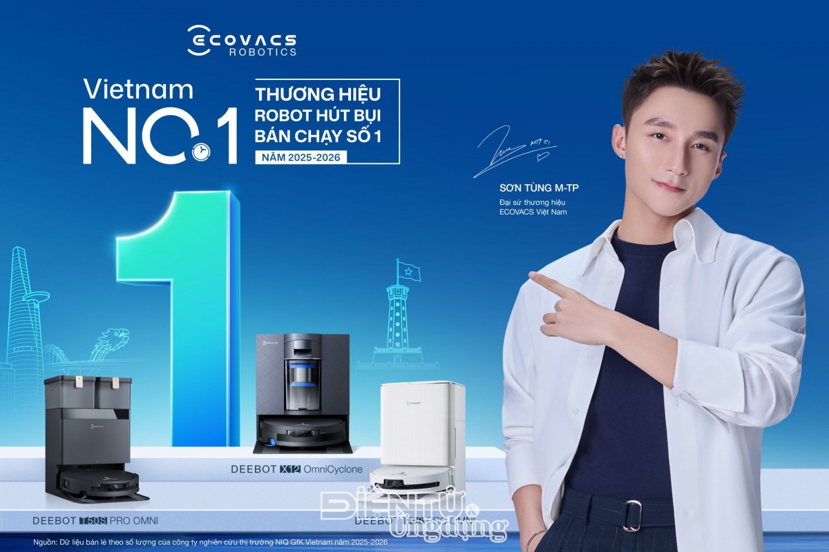 ECOVACS trở thành thương hiệu robot hút bụi bán chạy số 1 tại Việt Nam