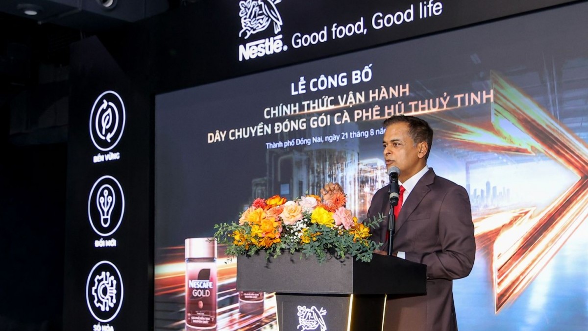 Tăng cường năng lực sản xuất, Nestlé Việt Nam đưa dây chuyền đóng gói cà phê hòa tan mới vào vận hành