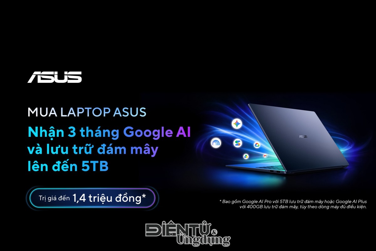 ASUS tặng 3 tháng Google AI cho khách hàng sở hữu laptop ASUS & ROG