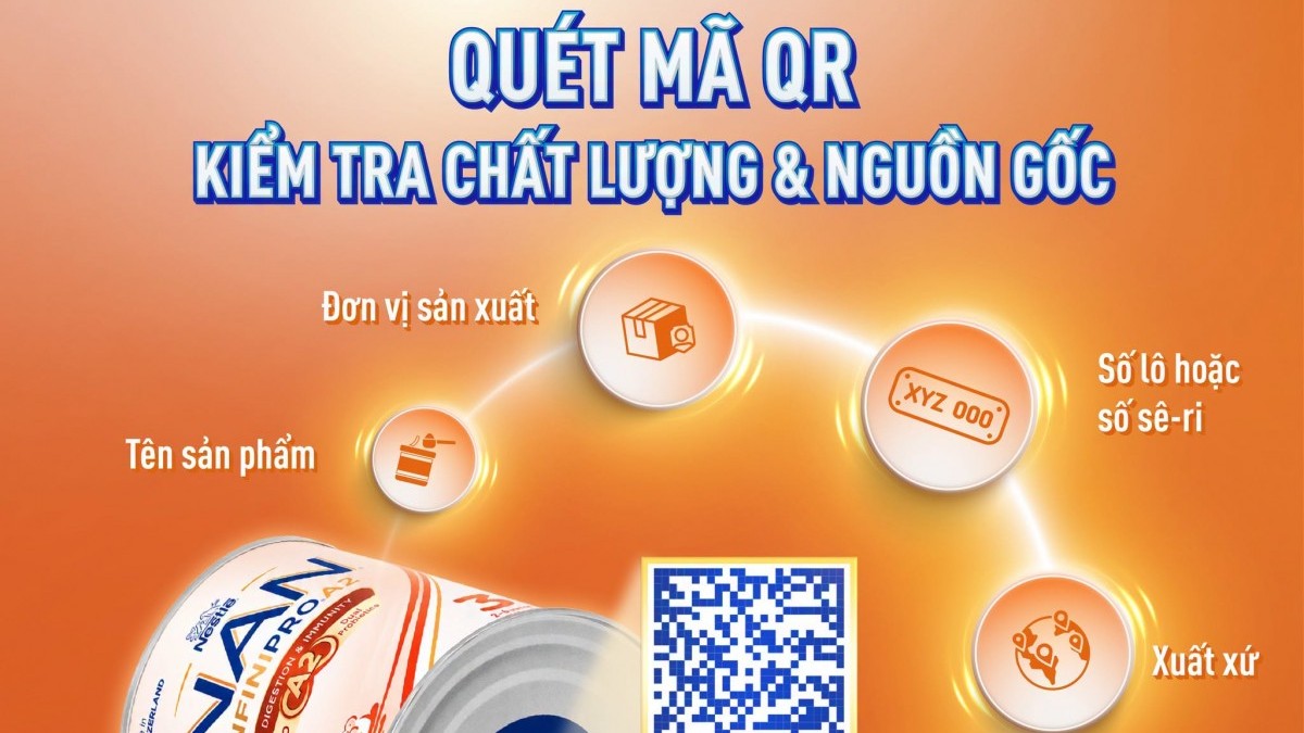 Quét mã QR để biết nguồn gốc từng lon sữa