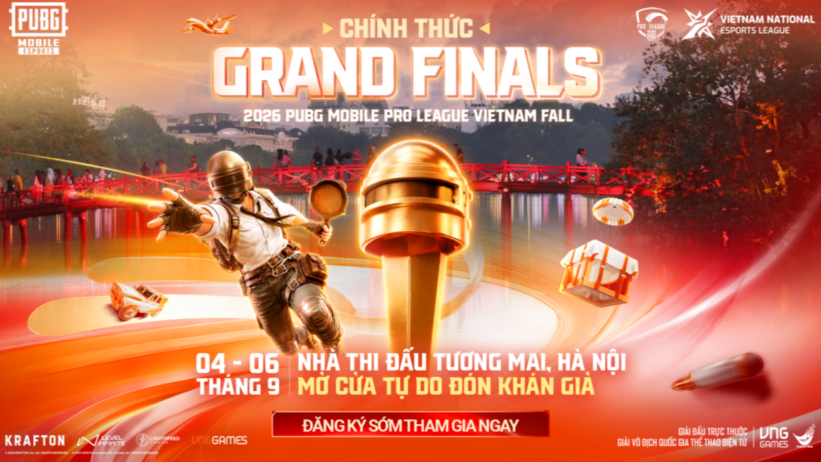 Hà Nội đăng cai Chung kết Tổng PUBG Mobile Pro League Vietnam Fall 2026. Ảnh: VNGGames.