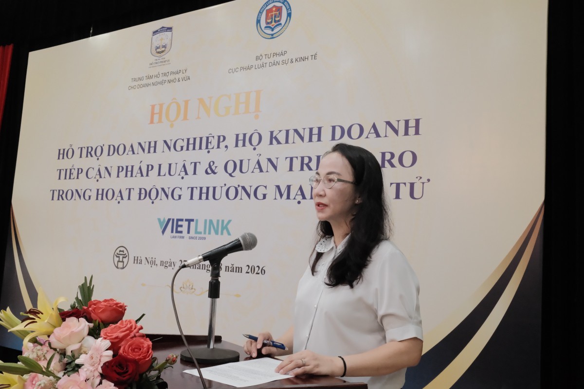 Hỗ trợ doanh nghiệp, hộ kinh doanh tiếp cận pháp luật và quản trị rủi ro trong hoạt động thương mại điện tử