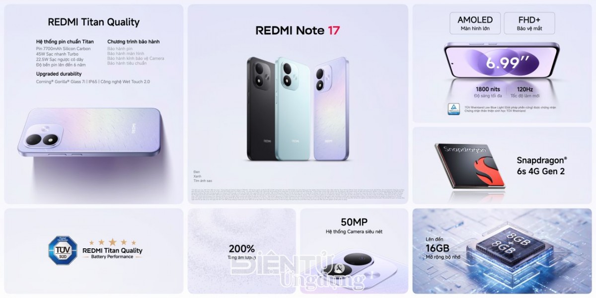 REDMI Note 17 bản tiêu chuẩn