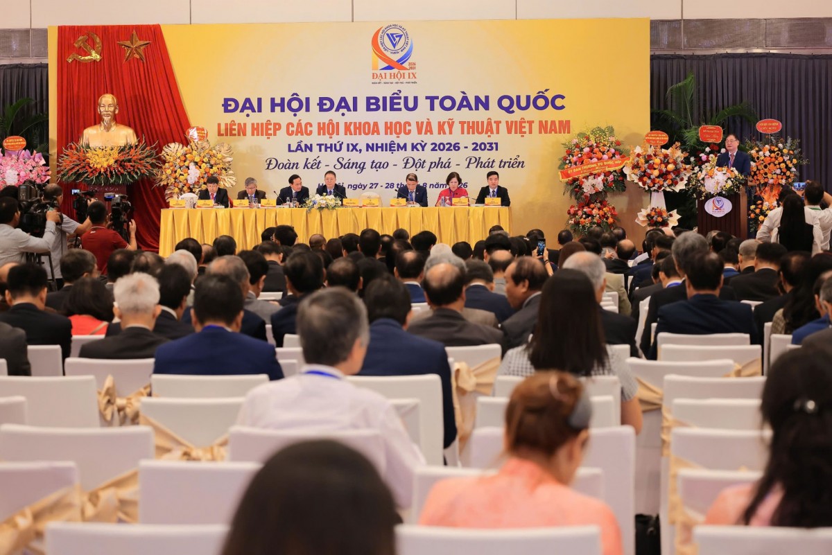 Toàn cảnh Đại hội đại biểu toàn quốc Liên hiệp các Hội Khoa học và Kỹ thuật Việt Nam lần thứ IX