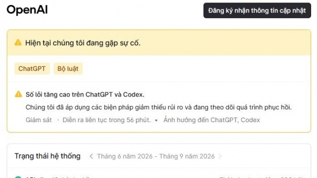 ChatGPT gặp sự cố trên diện rộng, hàng chục nghìn người dùng báo lỗi