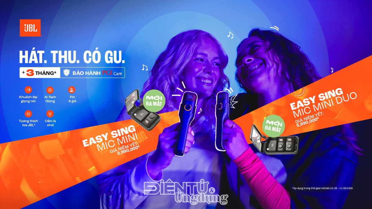 JBL EasySing Mic Mini và Mini Duo: sân khấu trong lòng bàn tay JBL EasySing Mic Mini và Mini Duo: sân khấu trong lòng bàn tay