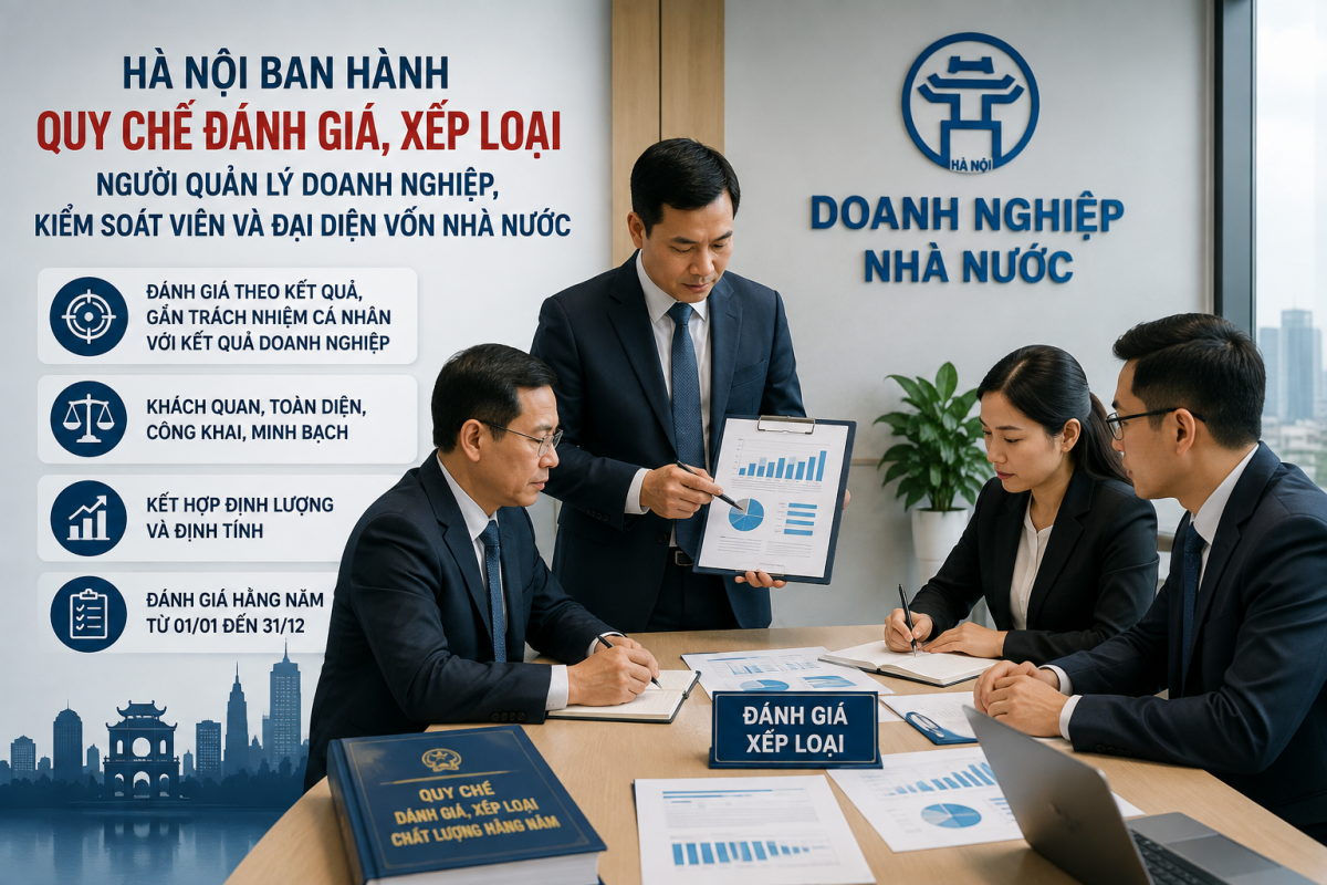 Hà Nội ban hành quy chế đánh giá lãnh đạo doanh nghiệp có vốn nhà nước