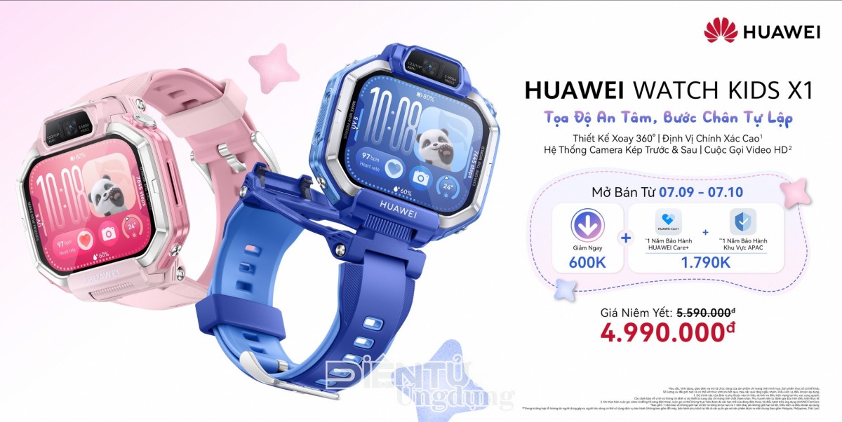 HUAWEI WATCH KIDS X1 chính thức mở bán tại Việt Nam HUAWEI WATCH KIDS X1 chính thức mở bán tại Việt Nam
