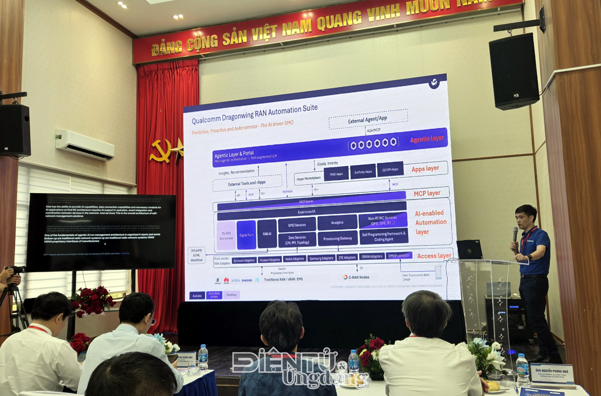 Đại diện Qualcomm Việt Nam giới thiệu kiến trúc agent cho tự động hóa mạng lưới
