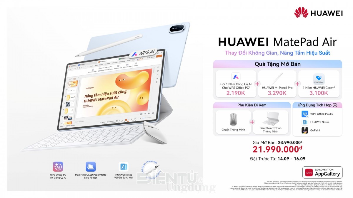 Huawei ra mắt dòng tablet cao cấp mới