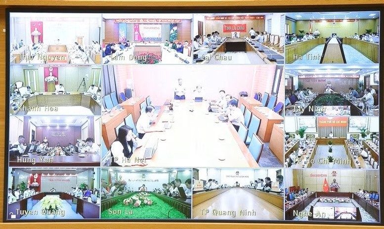 Hội nghị được kết nối trực tuyến với các địa phương - Ảnh: CP Hội nghị được kết nối trực tuyến với các địa phương - Ảnh: CP