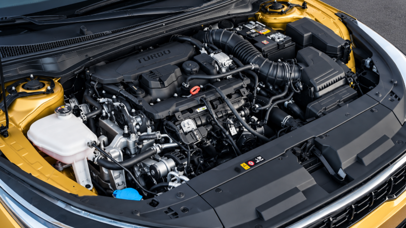 Kia K4 Hybrid sử dụng động cơ xăng GDI 4 xi-lanh, dung tích 1.6L, kết hợp mô-tơ điện và hộp số ly hợp kép 6 cấp 6DCT. Ảnh: Kia.