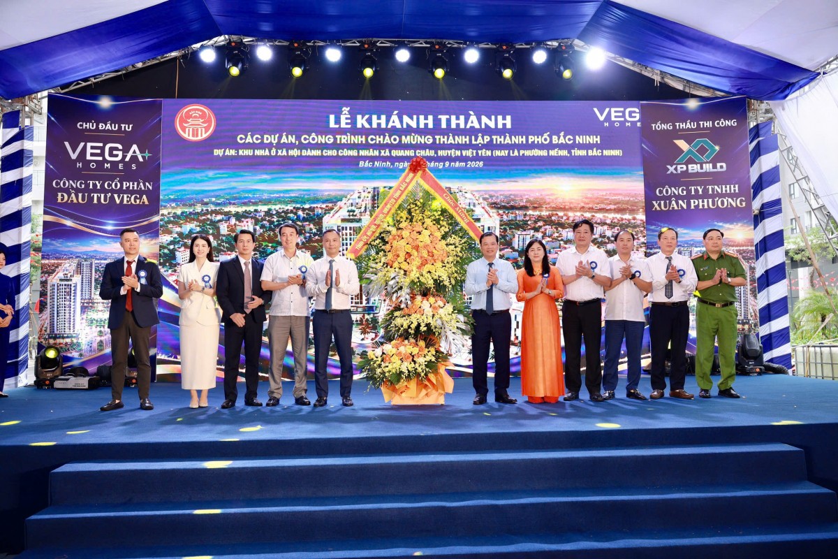 Bắc Ninh khánh thành dự án nhà ở xã hội Vegahomes dành cho công nhân