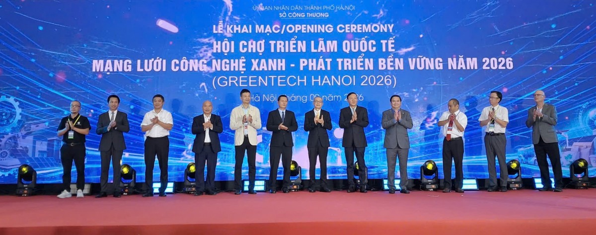 GREENTECH HANOI 2026 quy tụ 400 gian hàng công nghệ xanh trong nước và quốc tế