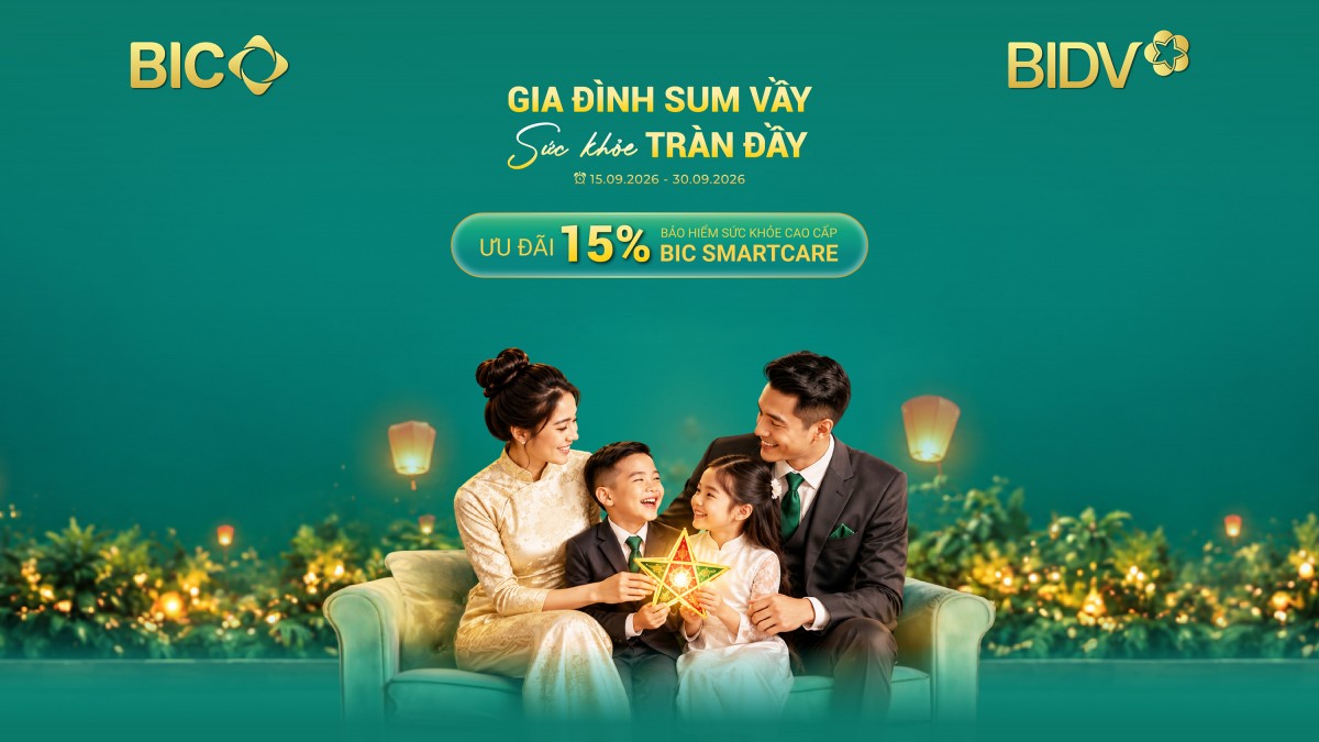 Đón Trung thu, BIC ưu đãi 15% phí bảo hiểm sức khỏe Đón Trung thu, BIC ưu đãi 15% phí bảo hiểm sức khỏe