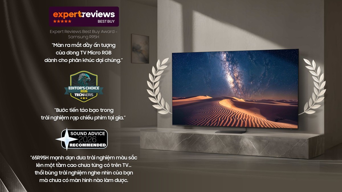 TV và loa Samsung 2026 chinh phục chuyên gia quốc tế