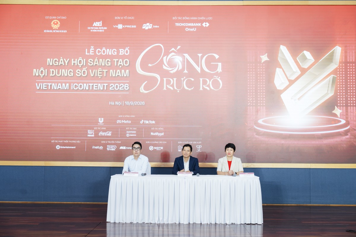 Vietnam iContent 2026 mở rộng thành chuỗi hoạt động sáng tạo nội dung số