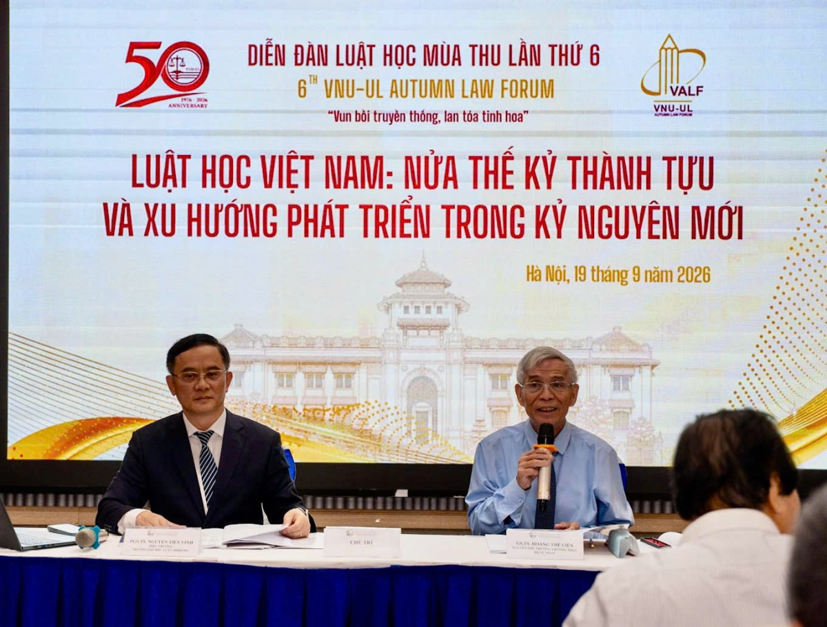 Diễn đàn Luật học Mùa Thu 2026: Nhìn lại 50 năm phát triển Luật học Việt Nam
