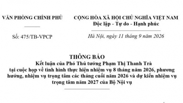 Bộ Nội vụ được giao hoàn thành 10 cơ sở dữ liệu trước cuối năm