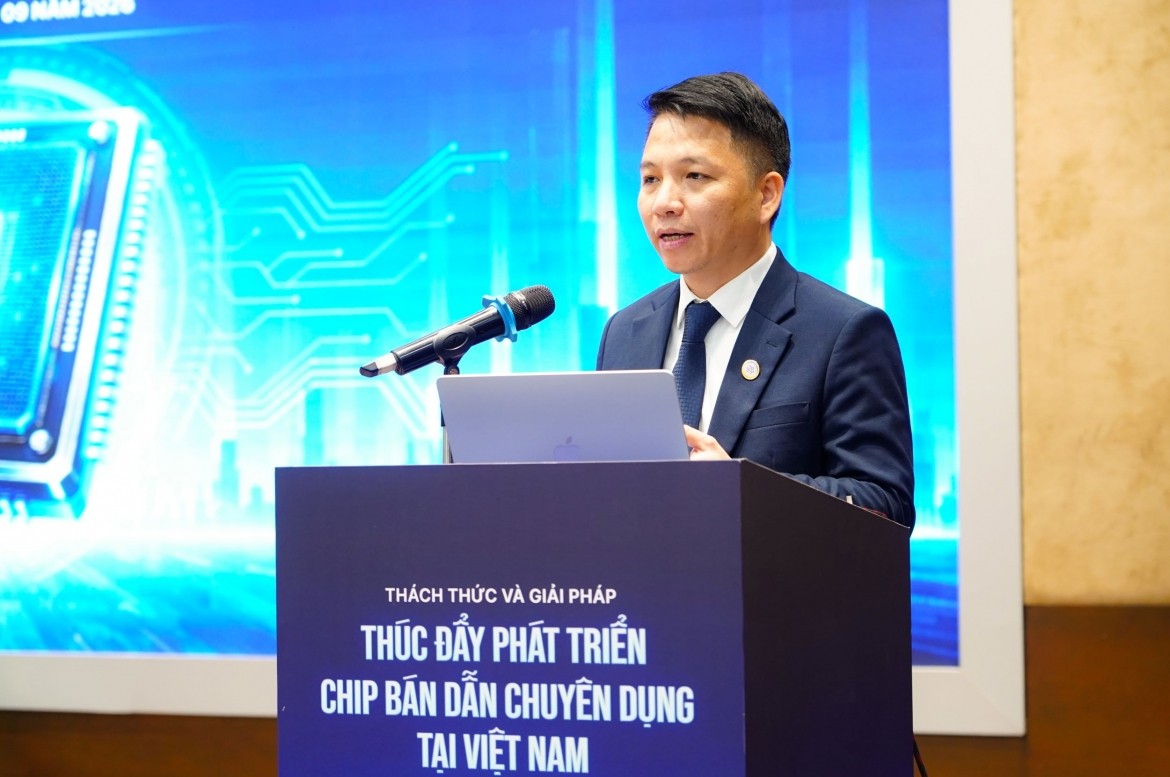 Ông Nguyễn Anh Tuấn, Giám đốc Trung tâm quốc gia hỗ trợ sản xuất thử chip bán dẫn (Ảnh: Bộ Khoa học và Công nghệ)