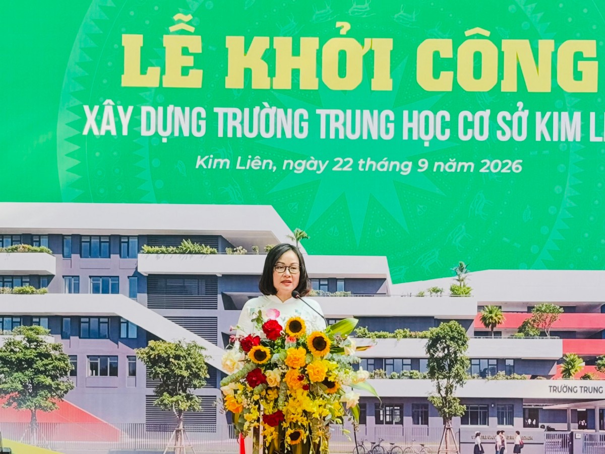 Khởi công xây dựng Trường THCS Kim Liên với tổng mức đầu tư 270,9 tỷ đồng