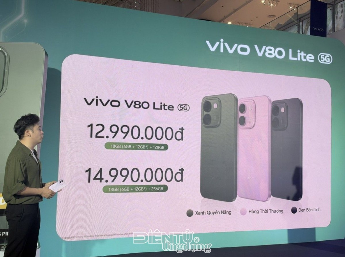 vivo V80 Lite 5G chính thức ra mắt tại Việt Nam