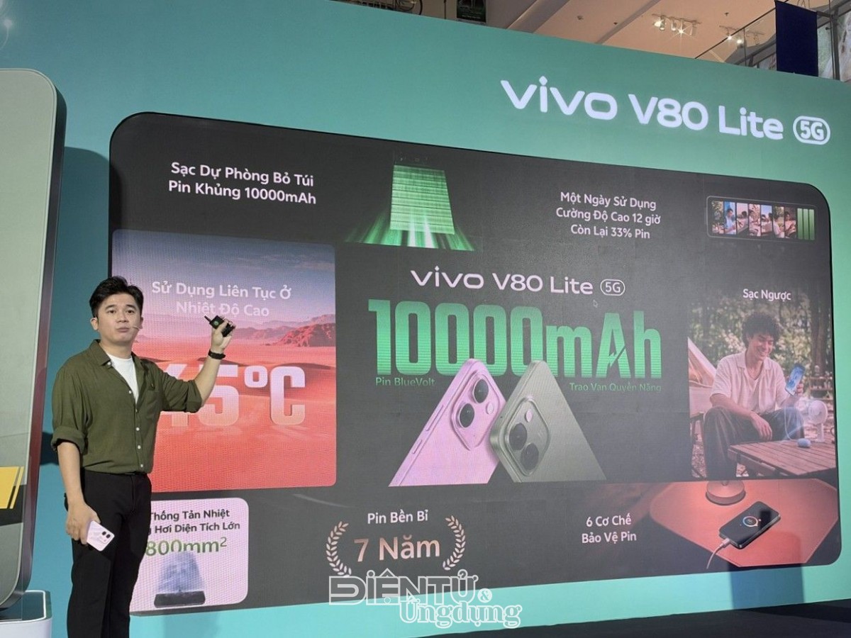vivo V80 Lite 5G chính thức ra mắt tại Việt Nam
