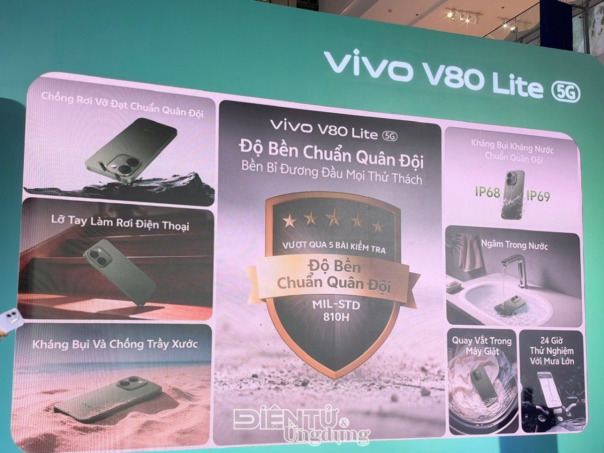 vivo V80 Lite 5G chính thức ra mắt tại Việt Nam