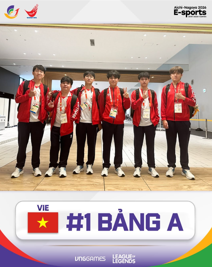 LMHT Việt Nam giành ngôi đầu bảng A. Ảnh: VIRESA.