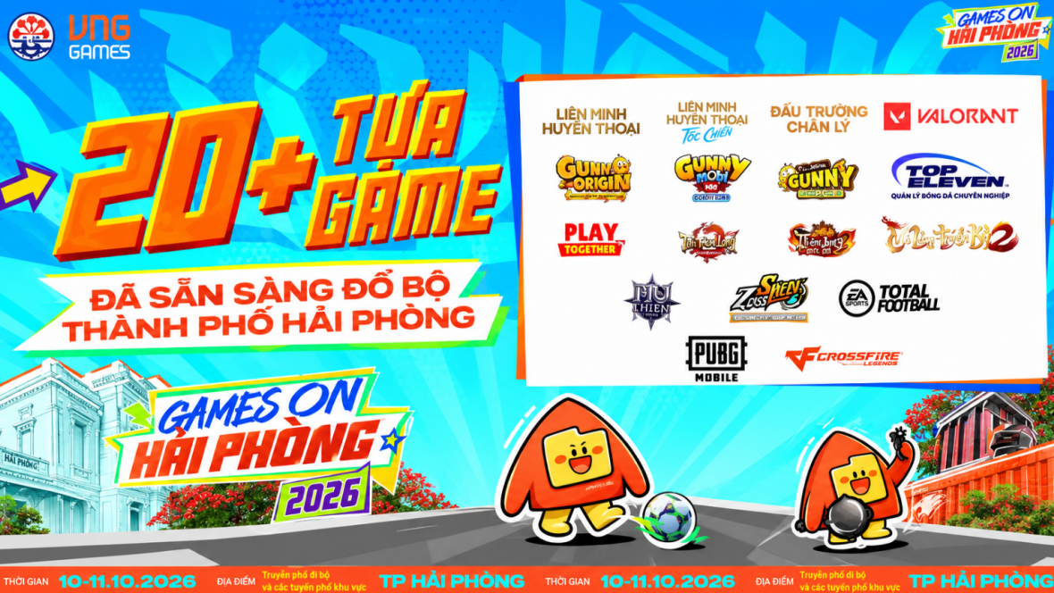 Games ON: Hải Phòng 2026! có sự xuất hiện của hơn 20 tựa game. Ảnh: BTC. Games ON: Hải Phòng 2026! có sự xuất hiện của hơn 20 tựa game. Ảnh: BTC.