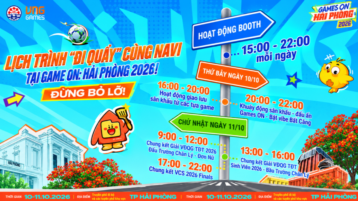 Hải Phòng đăng cai ngày hội Esport mùa thu - Games ON: Hải Phòng 2026!