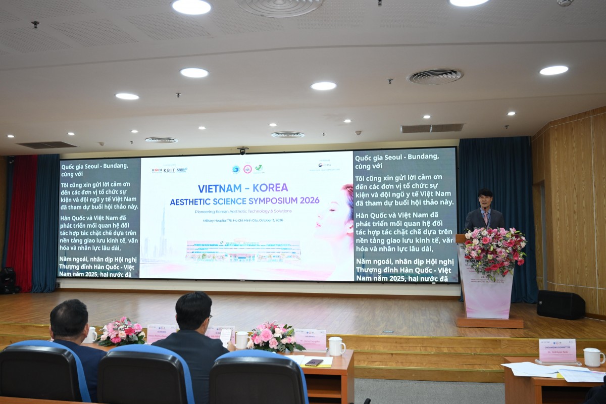 Hội thảo Khoa học Thẩm mỹ Việt - Hàn 2026: Tăng cường hợp tác, nâng cao an toàn thẩm mỹ