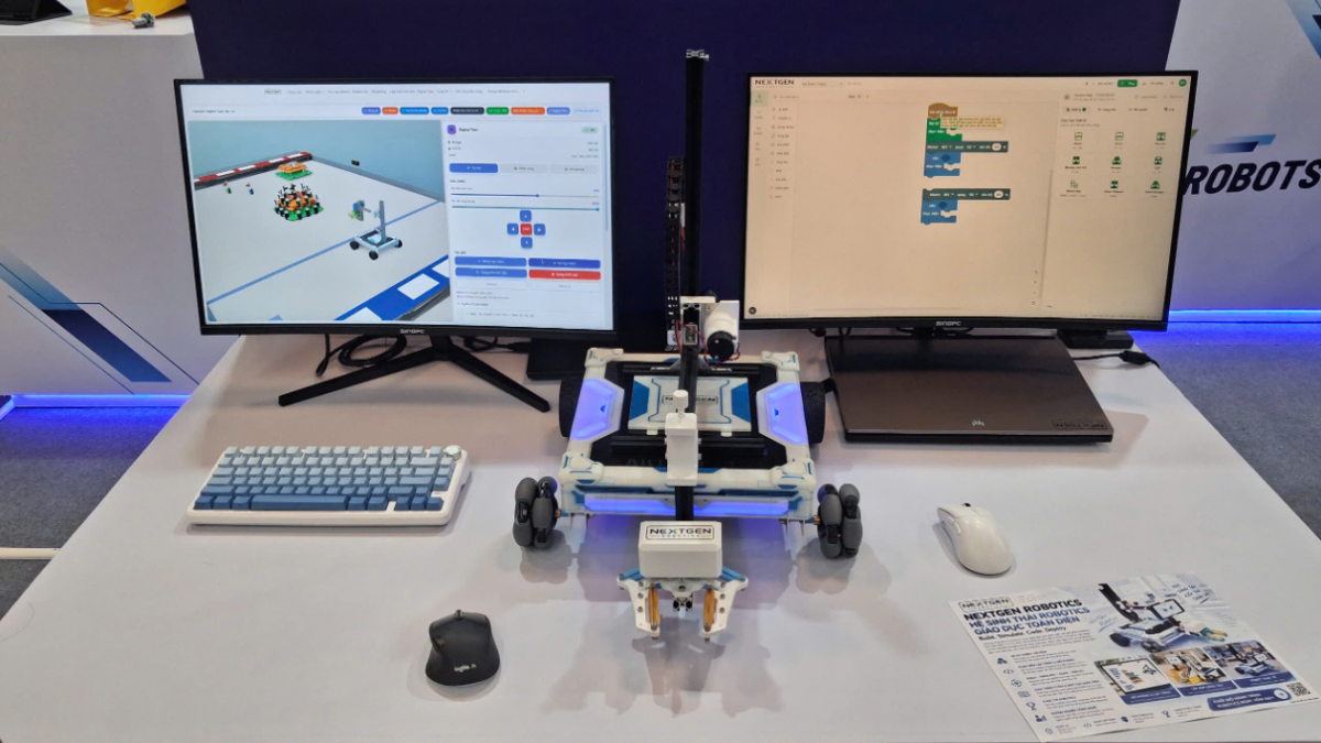 NextGen Robotics thu hút sự chú ý tại NIC 2026 với hệ sinh thái Robotics dành cho học sinh, nhà trường. Ảnh: Thành Biên.