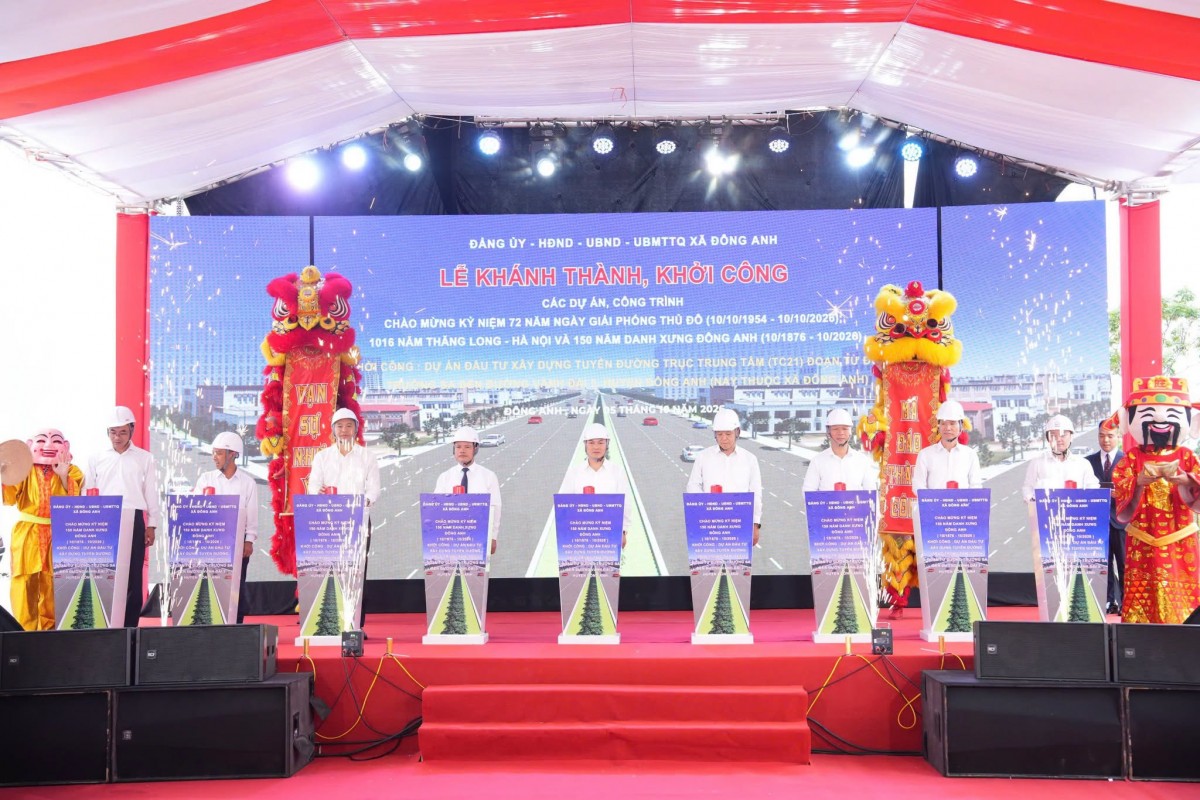 Hà Nội: Đông Anh khởi công, khánh thành nhiều công trình chào mừng 72 năm Giải phóng Thủ đô Hà Nội: Đông Anh khởi công, khánh thành nhiều công trình chào mừng 72 năm Giải phóng Thủ đô