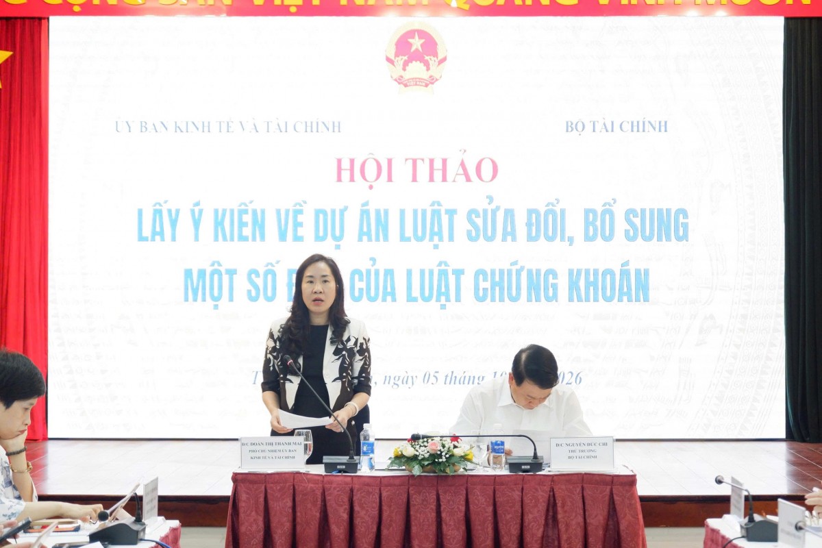 Hội thảo lấy ý kiến về dự án Luật sửa đổi, bổ sung một số điều của Luật Chứng khoán Hội thảo lấy ý kiến về dự án Luật sửa đổi, bổ sung một số điều của Luật Chứng khoán