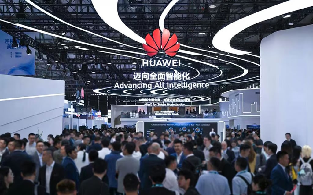 Gian hàng của Huawei tại MWC Thượng Hải 2026 ở Sảnh N1