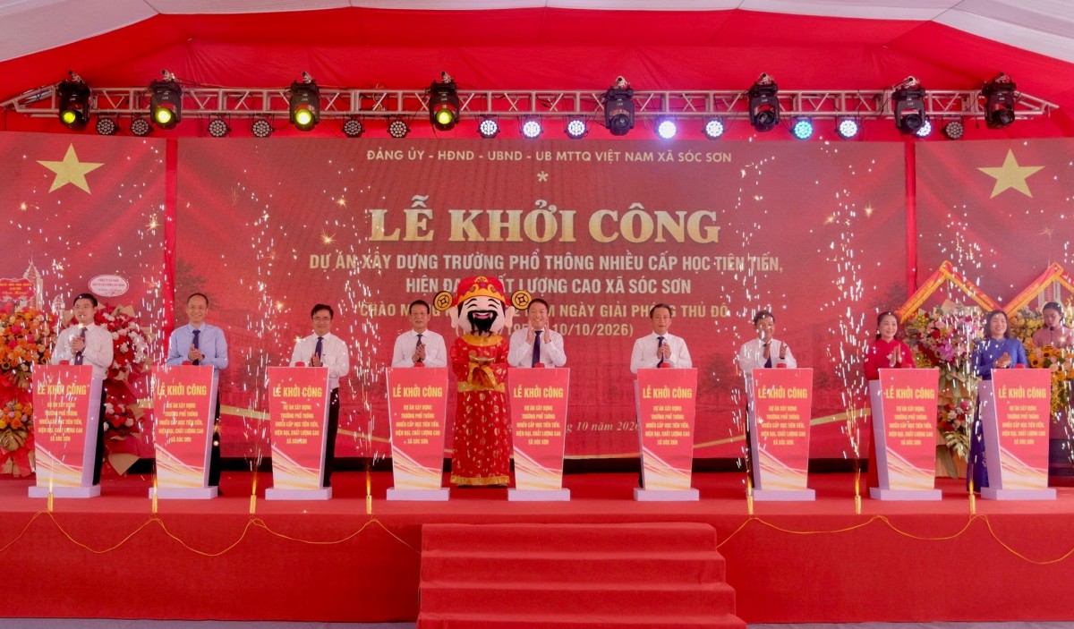 Sóc Sơn khởi công trường học chất lượng cao 678 tỷ đồng Sóc Sơn khởi công trường học chất lượng cao 678 tỷ đồng