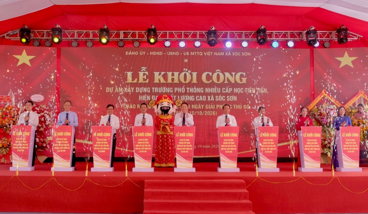 Sóc Sơn khởi công trường học chất lượng cao 678 tỷ đồng
